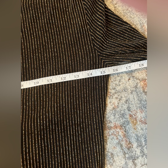 NWT Michael Kors Dimond Lurex Black/Gold Knit Twist Front Dress  Size M - Picture 7 of 9